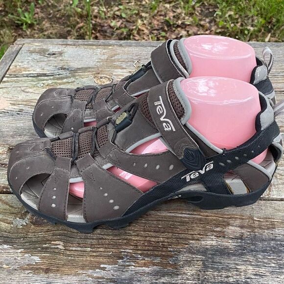Teva Dozer Brown Closed Toe Sport Hiking Sandal Women’s Size 9.5 - Picture 5 of 8